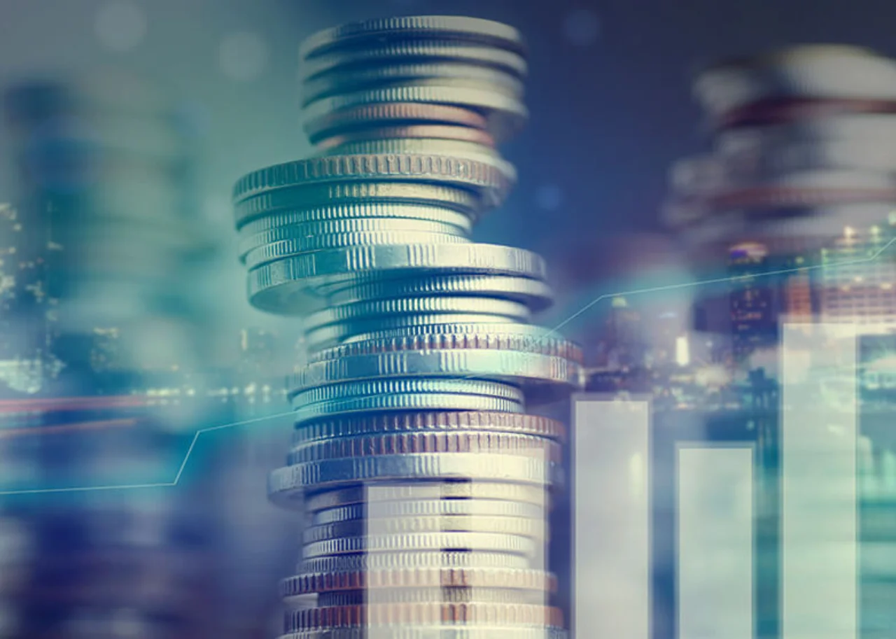 Stacked coins