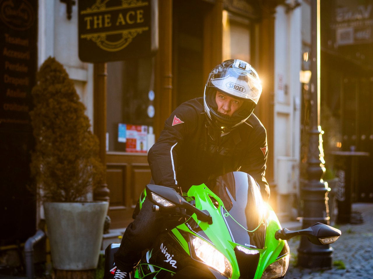 Man on a motorbike
