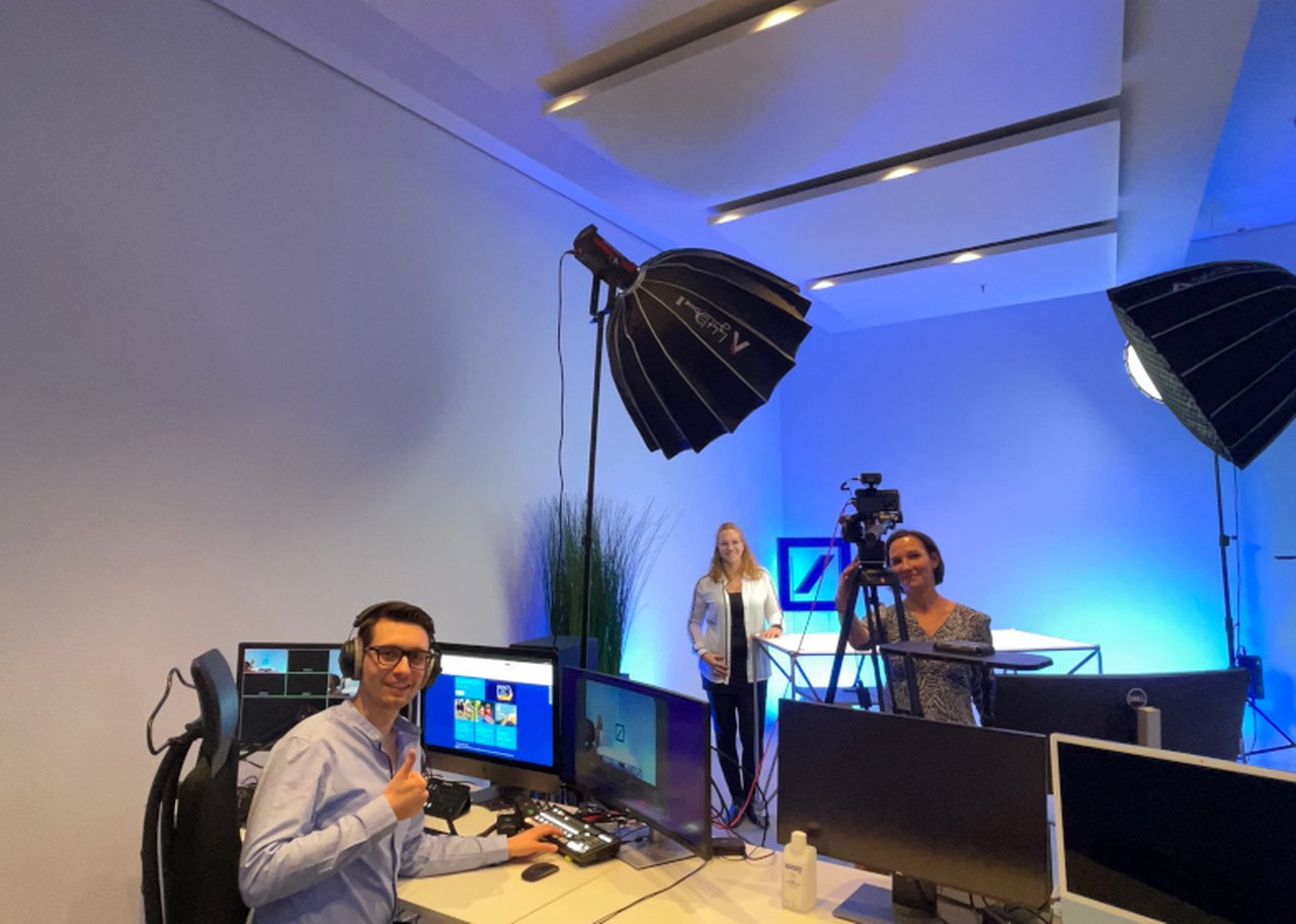 Aufnahmestudio in der Deutschen Bank