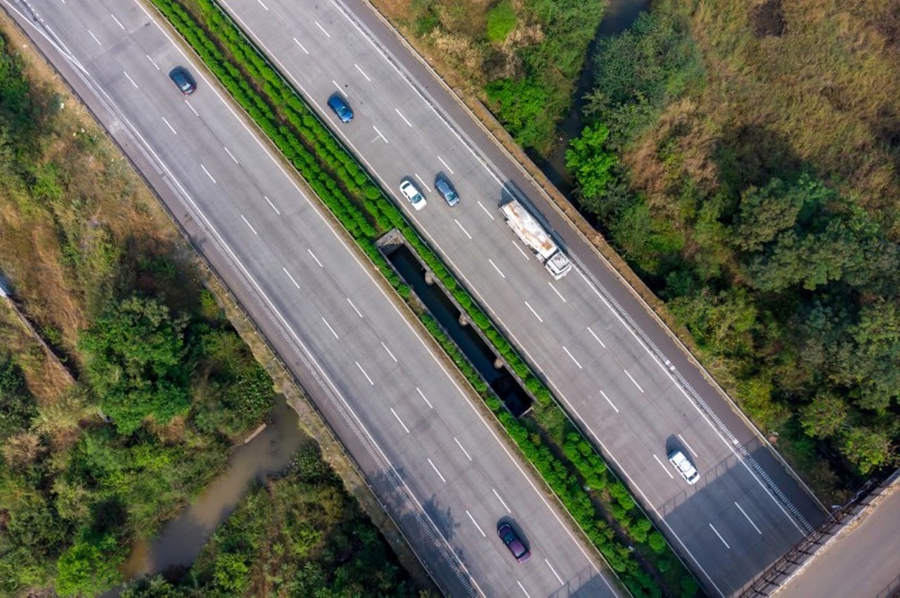 highway with cars at pune