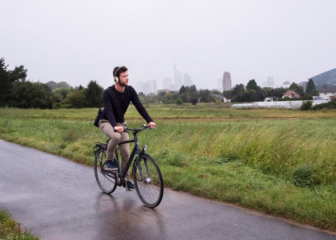 Niklas on a bike