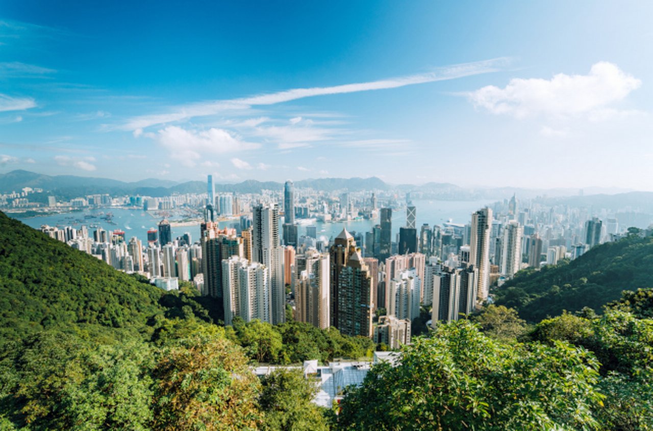Hong Kong Industry skyline view on Hongkong