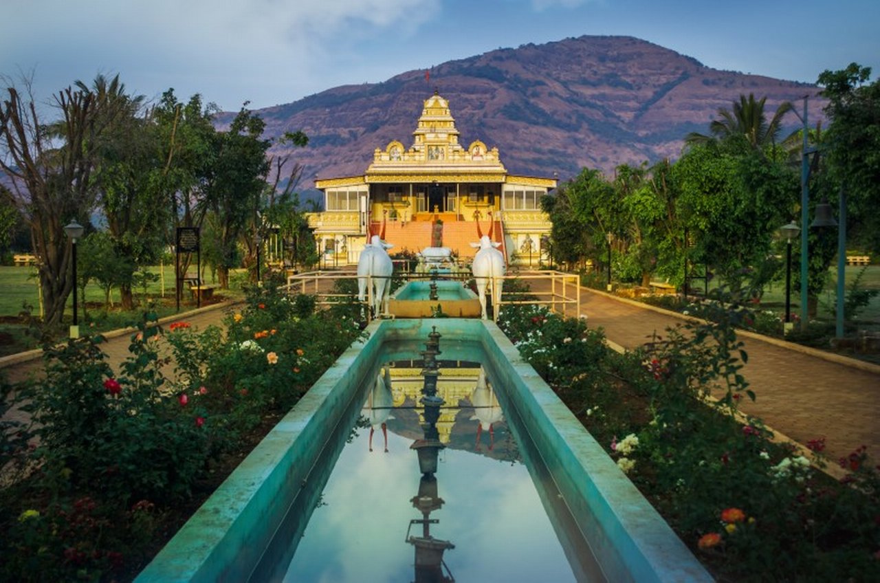 temple with garden
