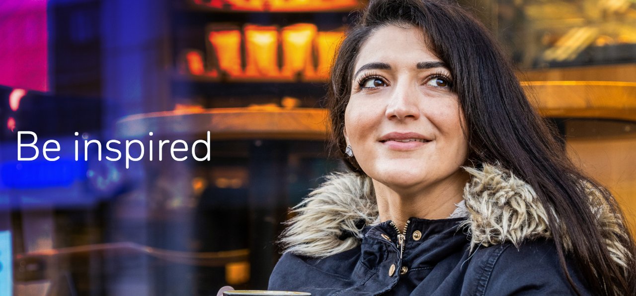 Woman in winterjacket smiling