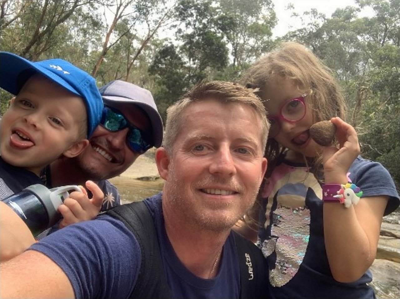 Phil and his family outdoors