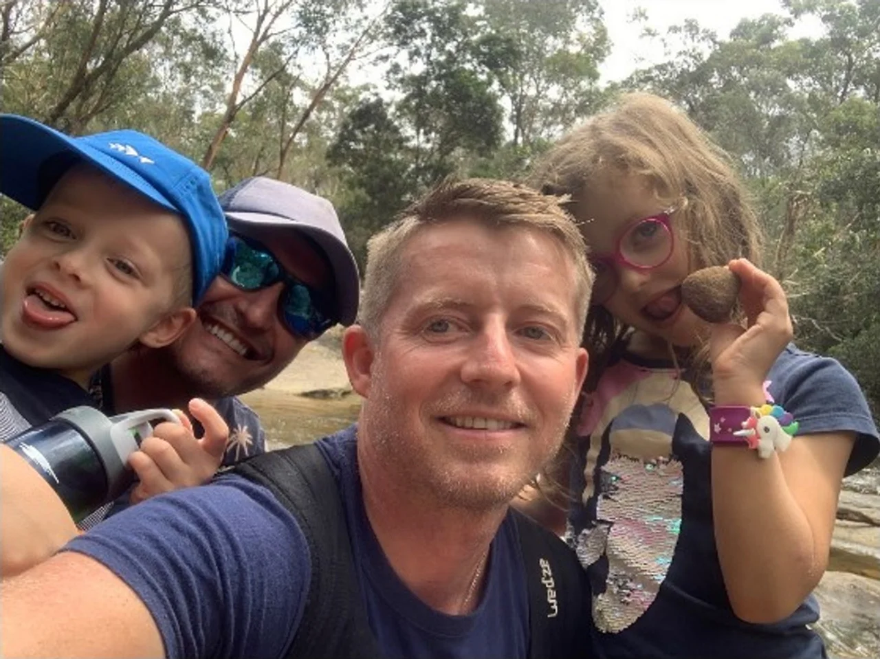 Phil and his family outdoors