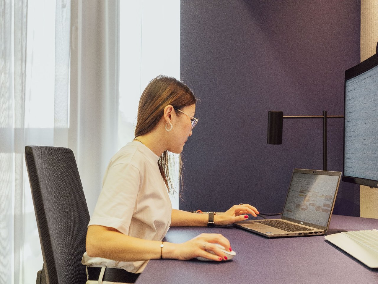 Woman and laptop