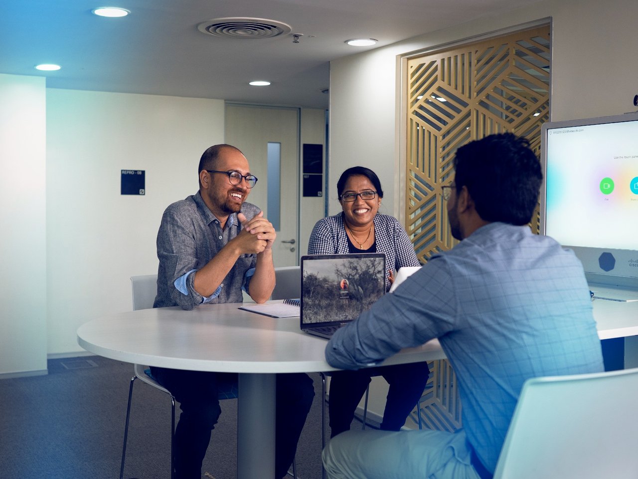 professionals in a meeting