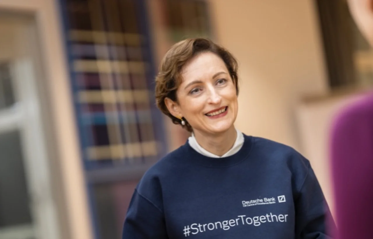 Elena with shirt #StrongerTogether