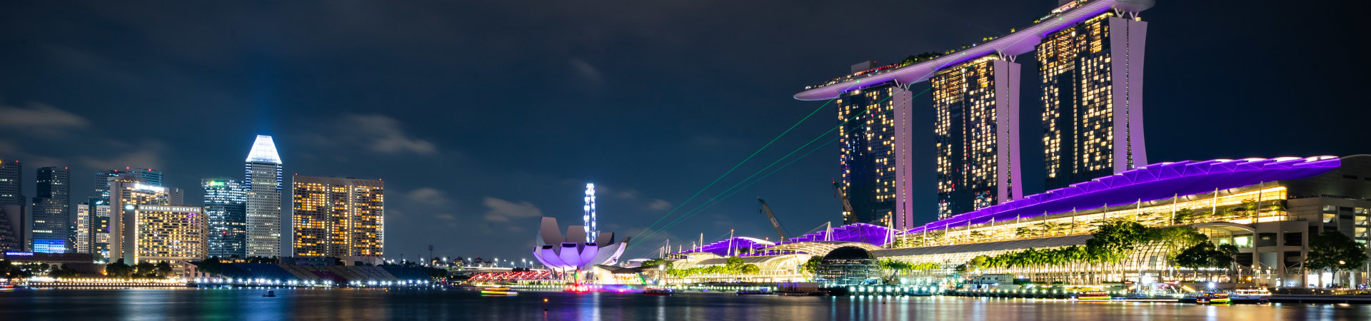 Night view on Singapore