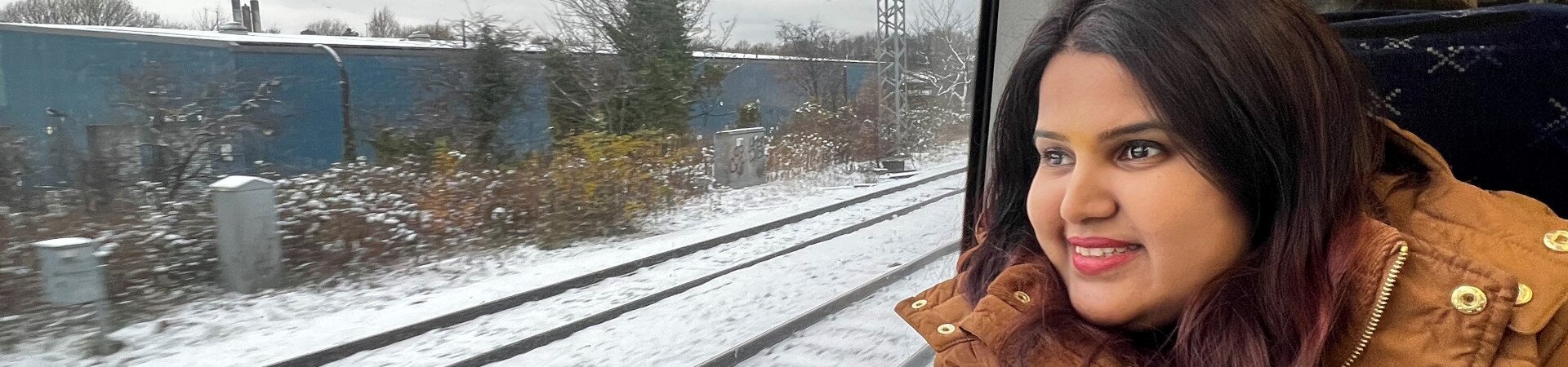 Rukshar in the train